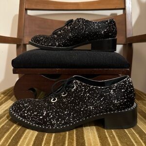 Proenza Pony Calf Hair Grommet Oxfords EUC 37.5